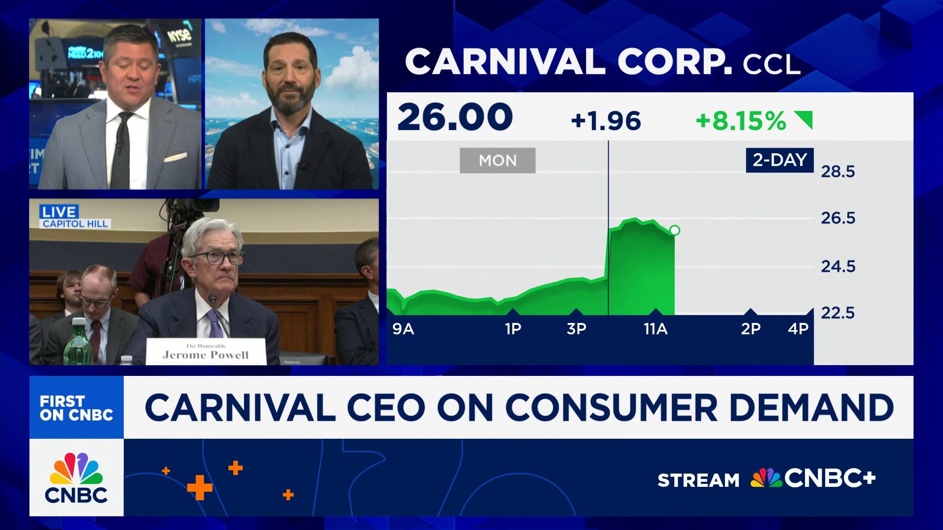 Carnival shares pop on earnings beat and raised full-year outlook