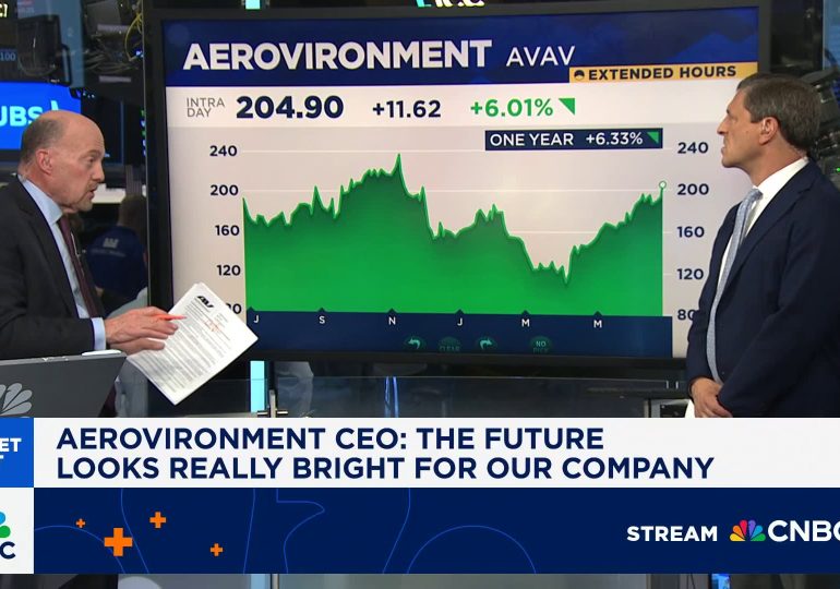 Drone maker AeroVironment shares pop 21% on earnings beat